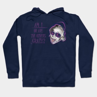 Albert Einstein • Am I or are the others crazy? v2 Hoodie